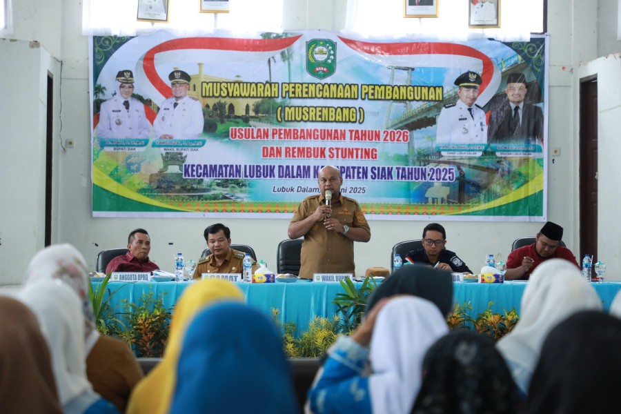 Wabup Siak, Janji Jalan Bhayangkara Lubuk Dalam Tahun ini di Aspal
