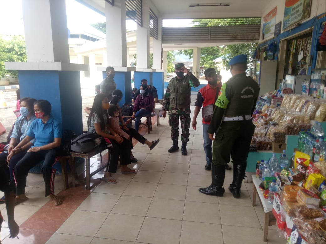 Satgas Covid Kodim 0801/Pacitan Patroli Gabungan Penegakan Disiplin  Protkes Covid-19