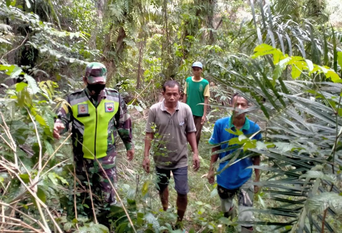 Patroli di Lahan Warga, Serka Edy Suprianto: Jangan Membakar Rumput Kering