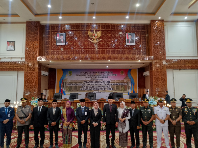 Pimpinan DPRD Rohil Defenitif DiLantik , Waka DPRD BNE : Segera Bentuk AKD Dan Tata Tertib Dewan