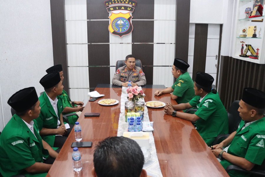 Ciptakan Situasi Kondusif Jelang Pilkada 2024, Kapolres Terima Kunjungan Pengurus GP ANSOR Pelalawan