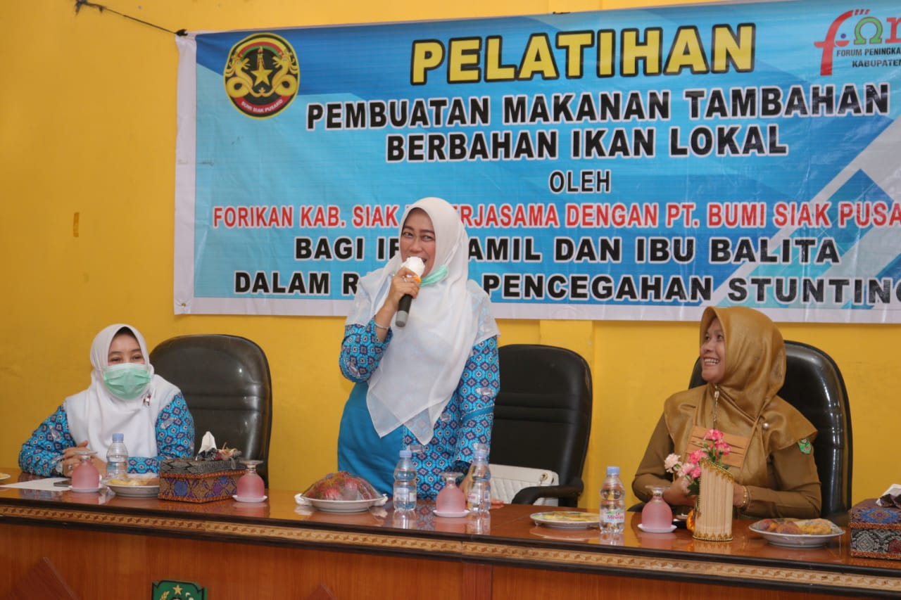 Ditengah Pendemi Covid-19, TP PKK Siak Gelar Pelatihan Mengolah Makanan Dari Ikan