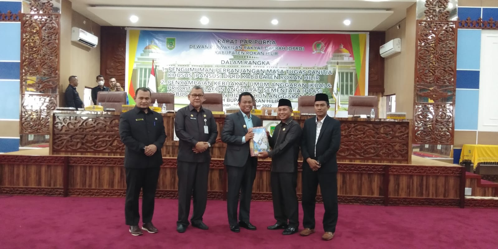 SIdang Paripurna DPRD Rohil Perpanjangan masa  pansus ,& penyampian KUA /PPAS 2023
