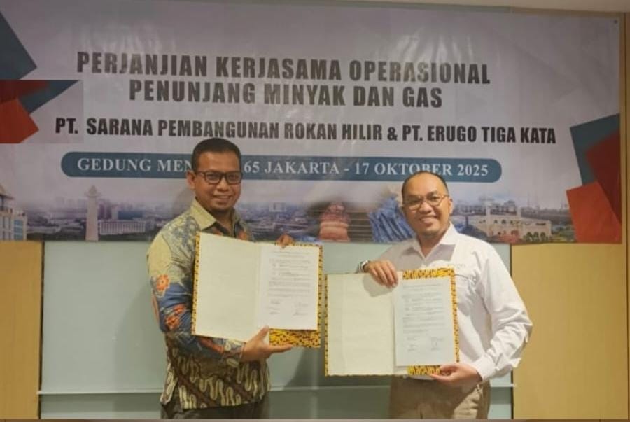 Tingkatkan PAD ,PT SPRH Rohil dan PT ETK Teken MoU Perjanjian KSO Penunjang Migas Blok Rokan