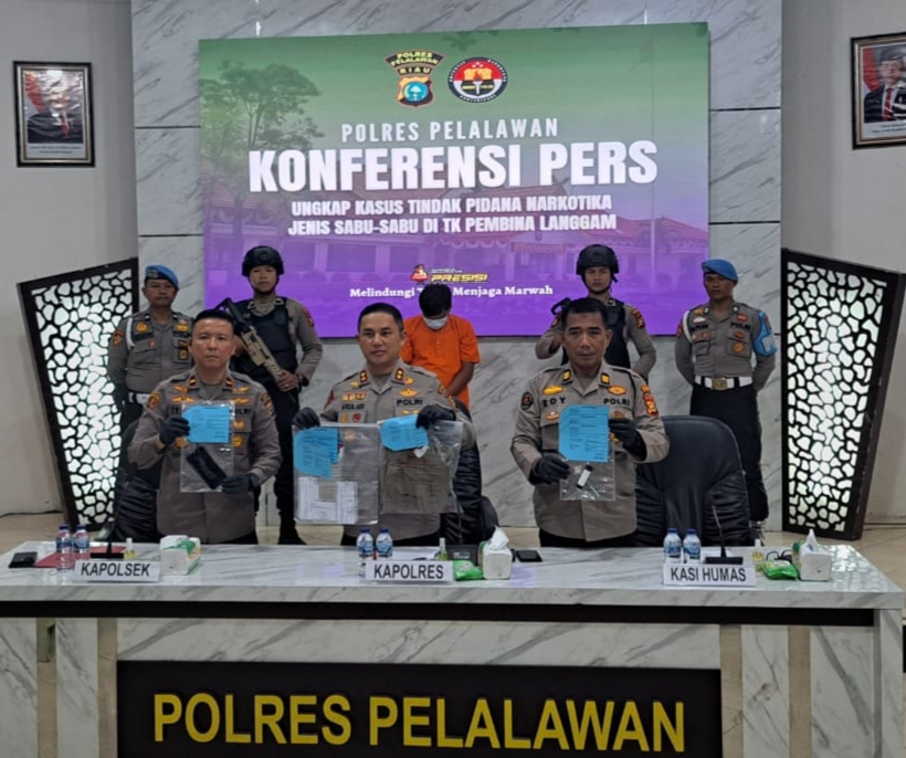 Sempat Viral , Polsek Langgam Polres Pelalawan Berhasil Amankan Pelaku Pesta Narkoba di Sekolah di Kecamatan Langgam