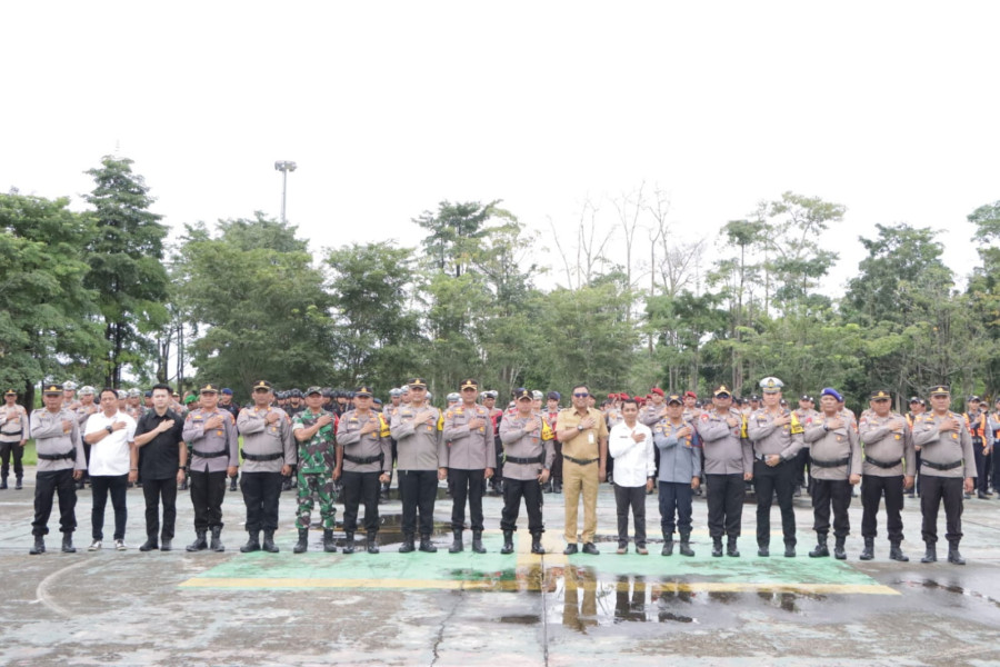 Kapolres  Asep Pimpin Apel Gelar Pasukan Pengamanan