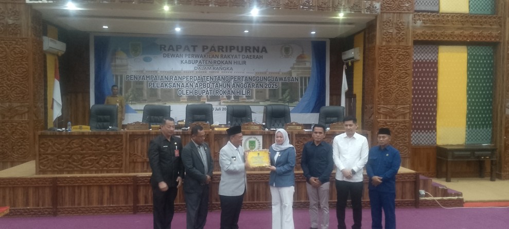 DPRD Rohil Terima Ranperda Terkait Laporan Pertanggung Jawaban APBD 2025