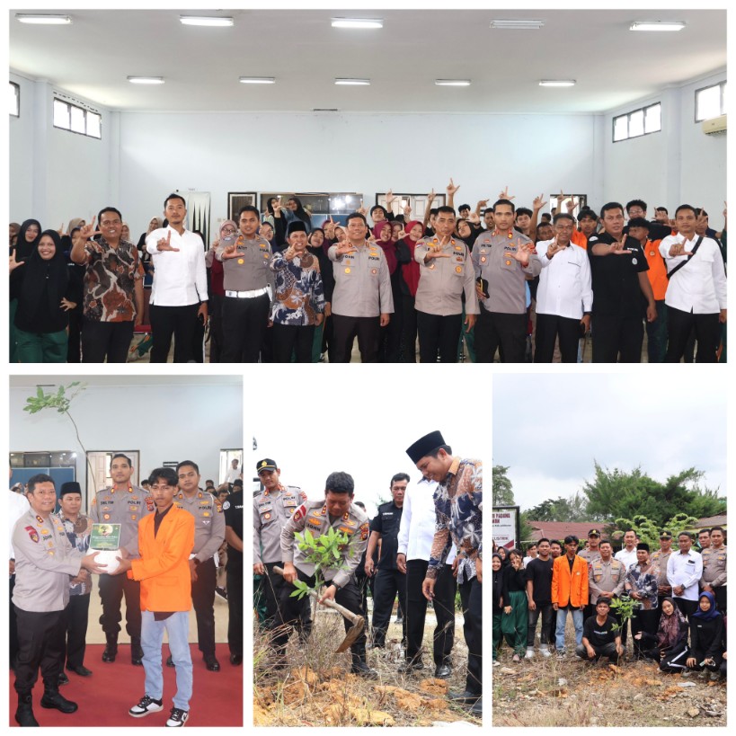 Kapolres Pelalawan memberikan Edukasi Green Policing di Kampus PNP Pelalawan
