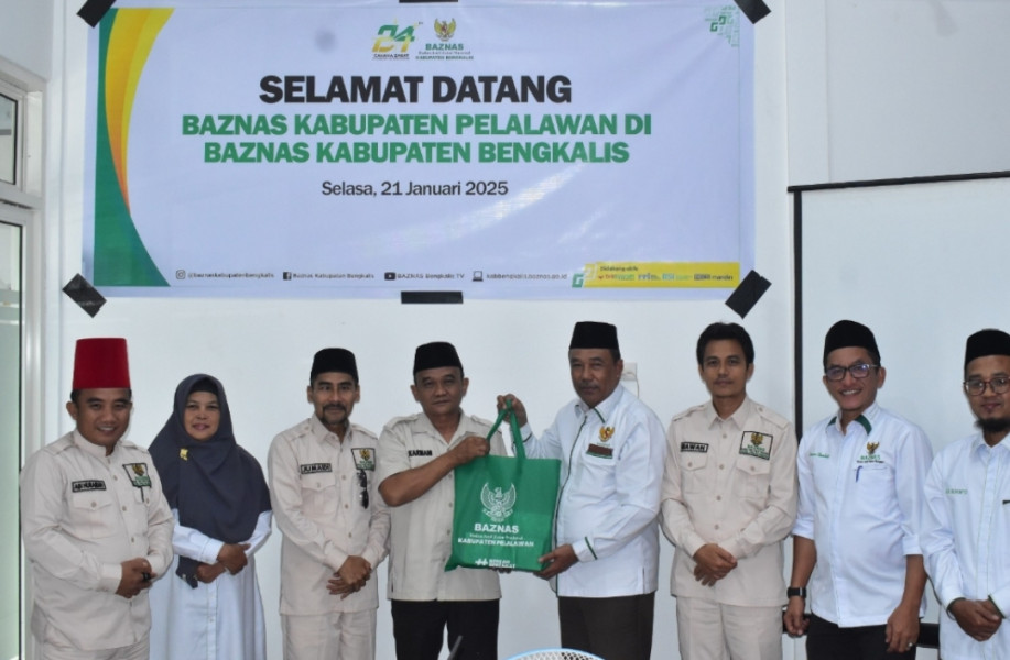 Sinergi Pengelolaan Zakat, BAZNAS Pelalawan Kunker Bengkalis