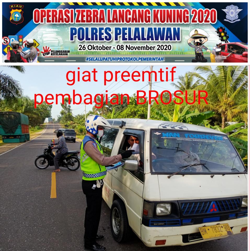 Pos Lantas Pangkalan Lesung Dalam Giat Operasi Zebra Lancang Kuning 2020