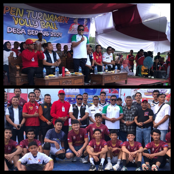 Tutup Turnament Voli di Desa Sering, Bupati Zukri : Dengan Berolahraga Hidup Akan Semakin Sehat