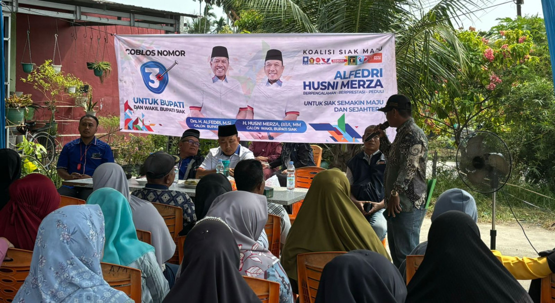 Warga Tualang Dukung Alfedri-Husni Bangun Siak Dua Periode