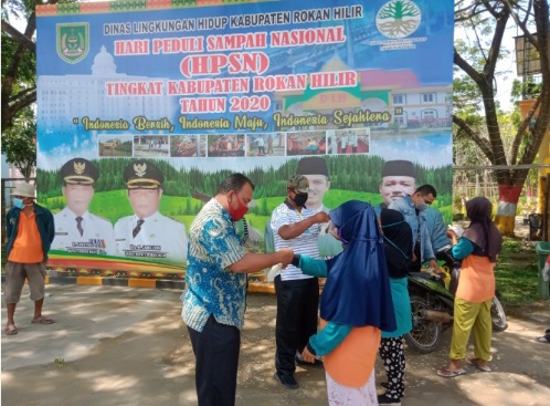 Lawan Covid 19, Kantor DLH Rohil Terapkan Protokol Kesehatan