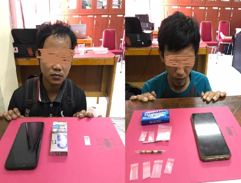 Polres Siak Ringkus Kurir Dan Bandar Shabu di Tualang