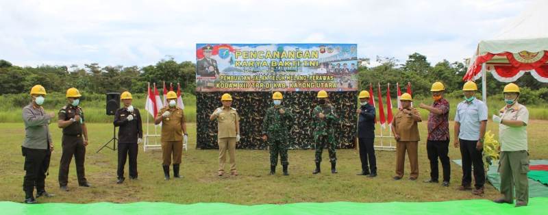 Dukung Program Desa Mandiri, Kodam XII/Tpr Buka Jalan Melano - Prawas
