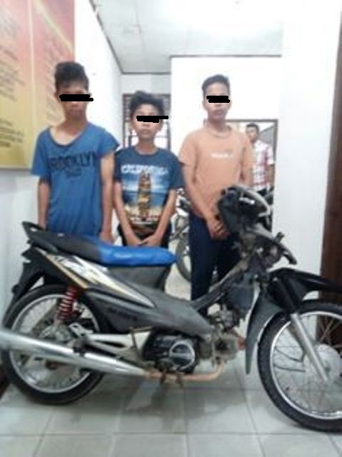 Hanya Berselang Satu Hari, Polsek Tualang Berhasil Ringkus 3 Orang Pelaku Curanmor