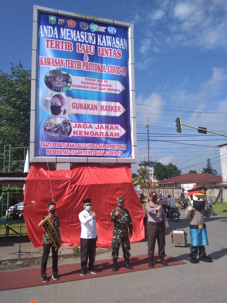 Lounching Kawasan Tertib Berlalu Lintas Dan Kawasan Tertib Protokol Covid Pertama Di Riau