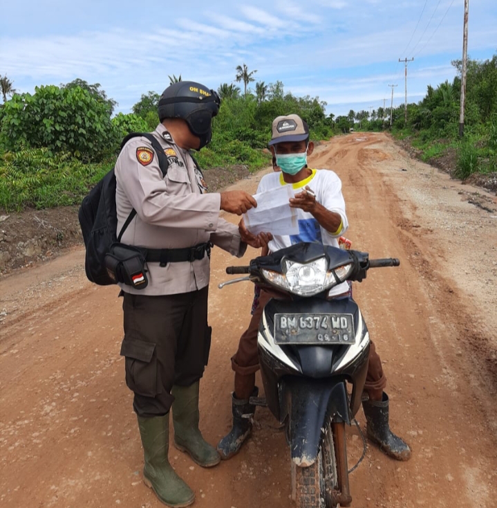 Polsek Sinaboi Sampaikan Maklumat Kapolri