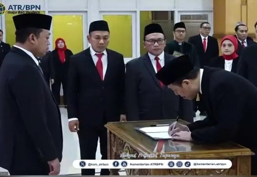 Menteri ATR/BPN Nusron Wahid Lantik Pejabat di Kementerian ATR/BPN