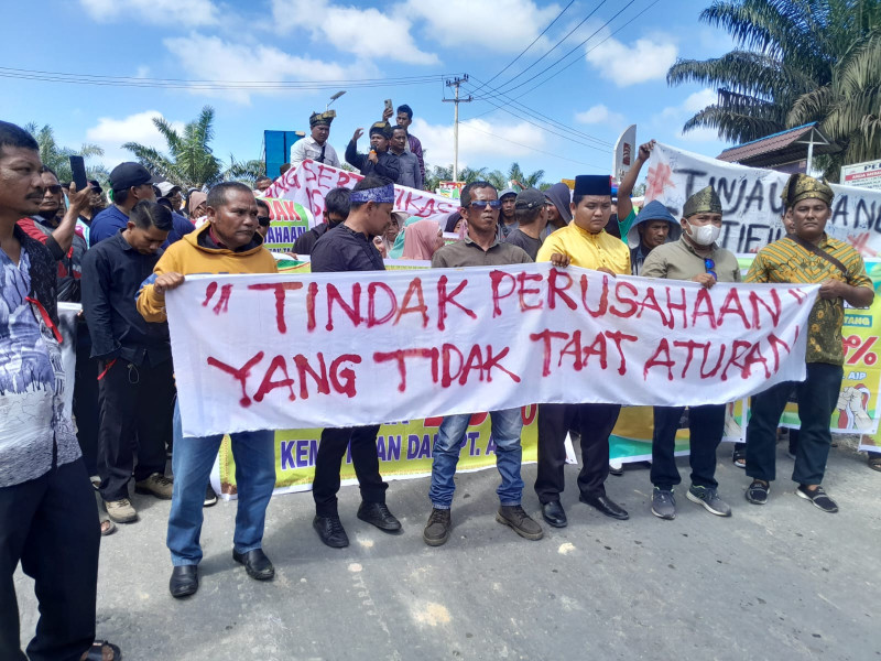 Tuntut 20 Persen Pola Kemitraan, Masyarakat 4 Kampung Demo PT AIP