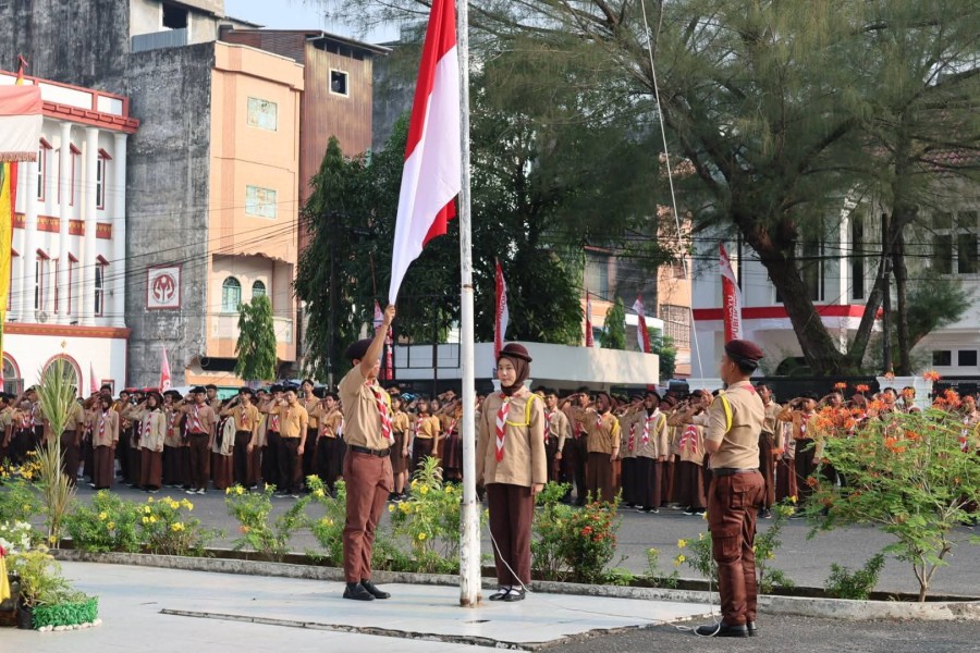 Asisten I Bidang Kesra Pimpin Peringati Hari Pramuka Di Rohil