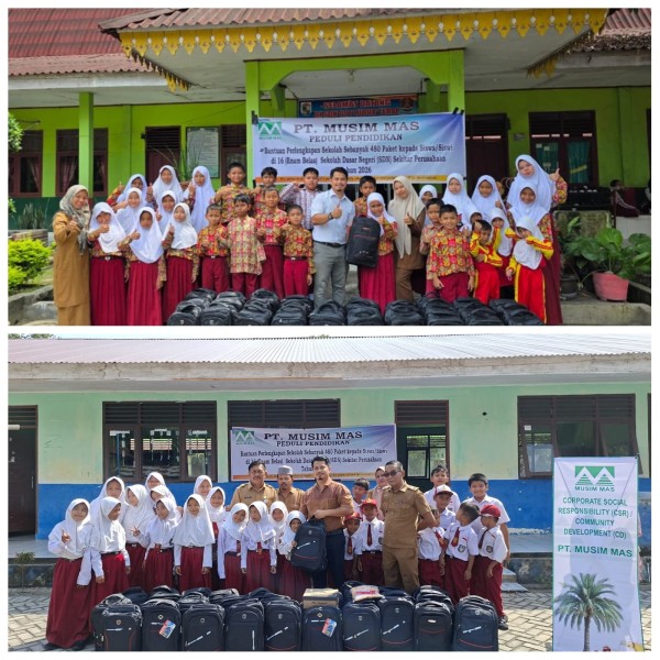 Komitmen Nyata Lewat CSR, Melalui Program GNOTA PT Musim Mas Bantu 480 Siswa SD di Pelalawan