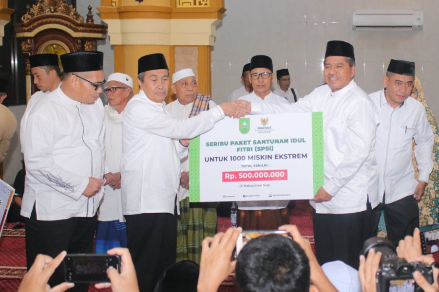Siak Dapat Bantuan 500 Juta Dari Baznas Riau
