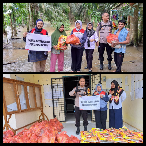 Tanggap Banjir di Inhu, Pertamina EP Lirik Salurkan Bantuan Bahan Makanan