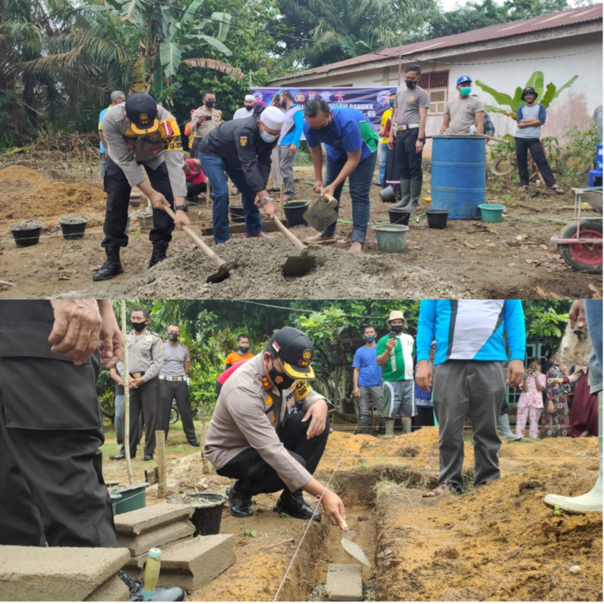 Memperingati HUT Lantas Ke 65, Polres Inhu Bangun Rumah Baru Buat Bu Nur
