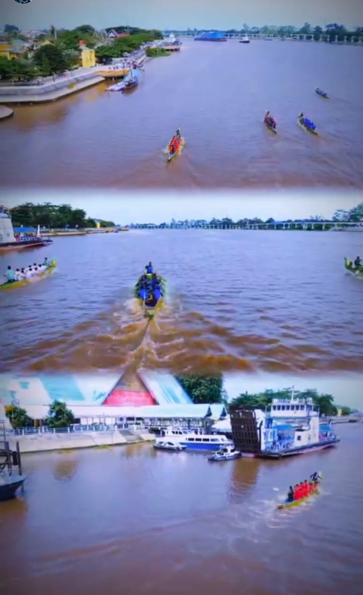 Hari Pertama, Ribuan Masyarakat Padati Lokasi Serindit Boat Race 2024