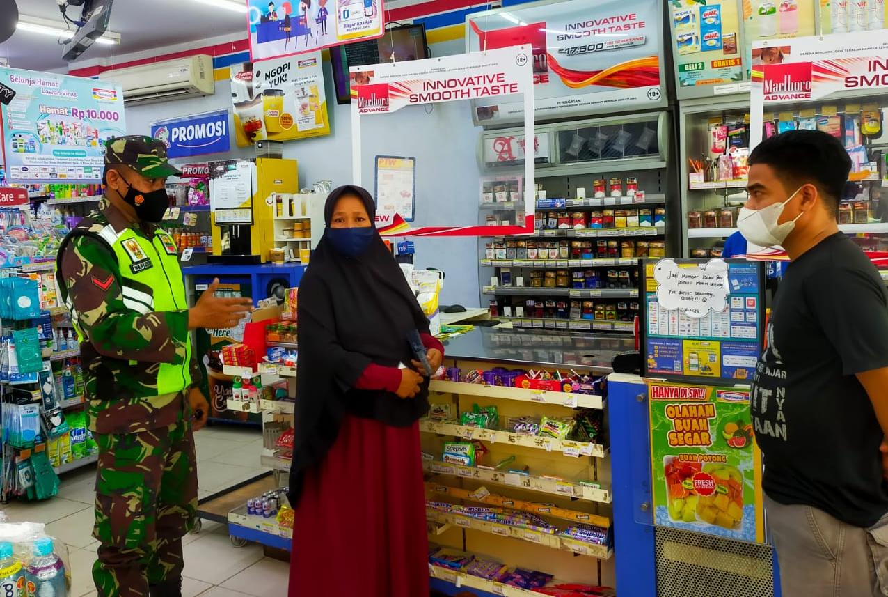 Saat Operasi Yustisi, Kopda Wahyudin Minta Warga Menjaga Jarak dan Tidak Berkerumunan