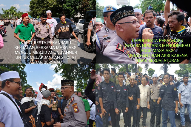 Kapolresta Pekanbaru Ajak Masa Aksi Sholat Ashar Bersama