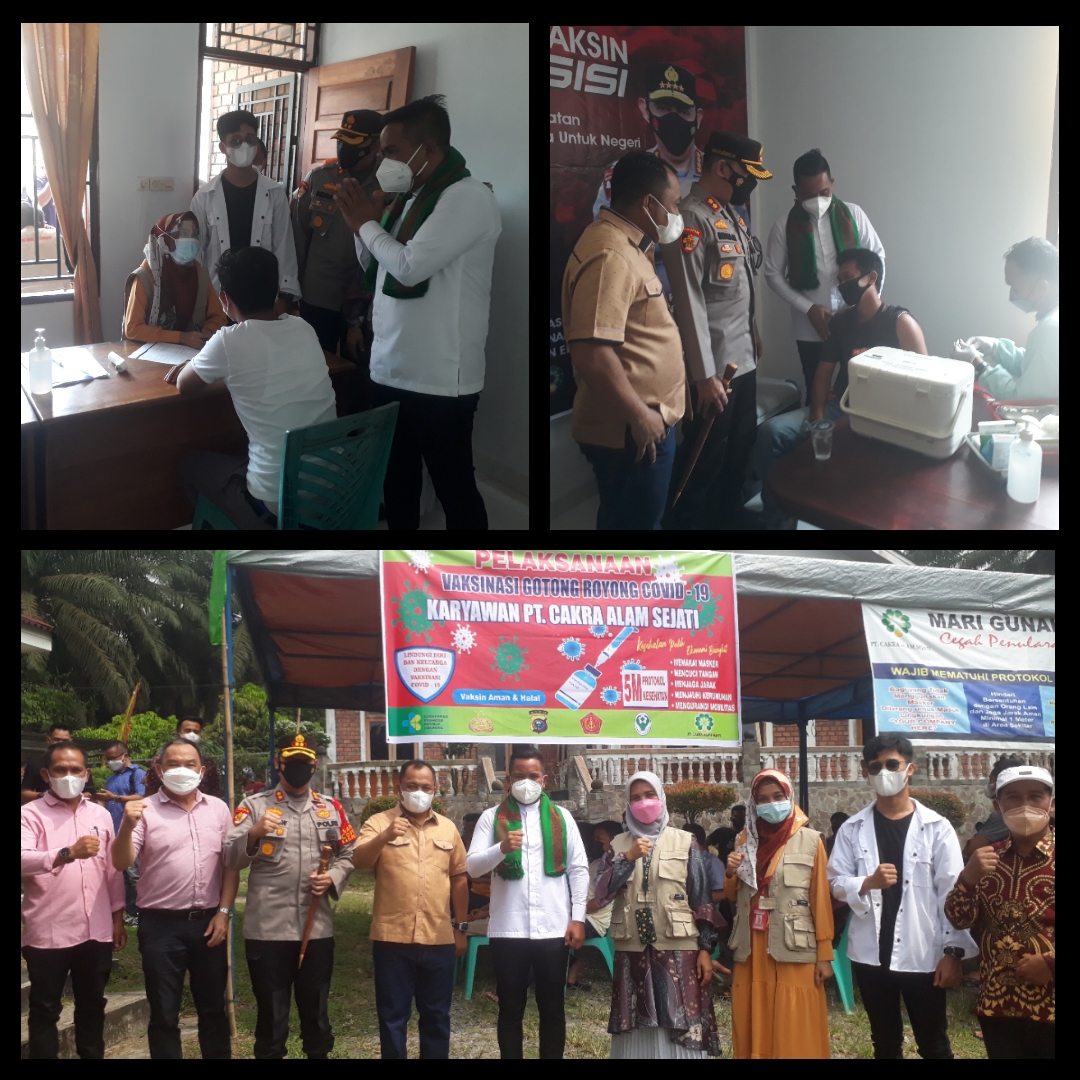Tinjau Pelaksanaan Vaksin Gotong Royong di PT CAS, Ini Kata Bupati Zukri