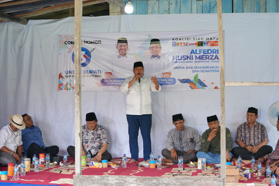 Cerdas dan Peduli, Warga Kerinci Kanan Berharap Alfedri-Husni Lanjutkan Memimpin Siak Dua Periode