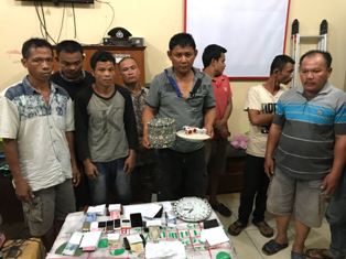 8 Orang Pelaku Diamankan Tim Opsnal Sat Reskrim Polres Pelalawan