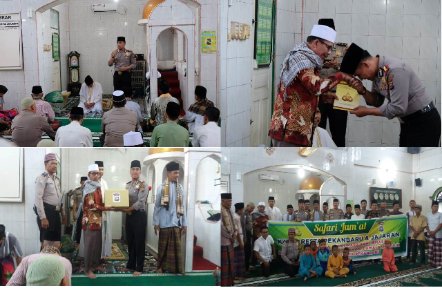 Wakapolresta Pekanbaru Sampaikan Pesan Kamtibmas Pada Safari Jum'at