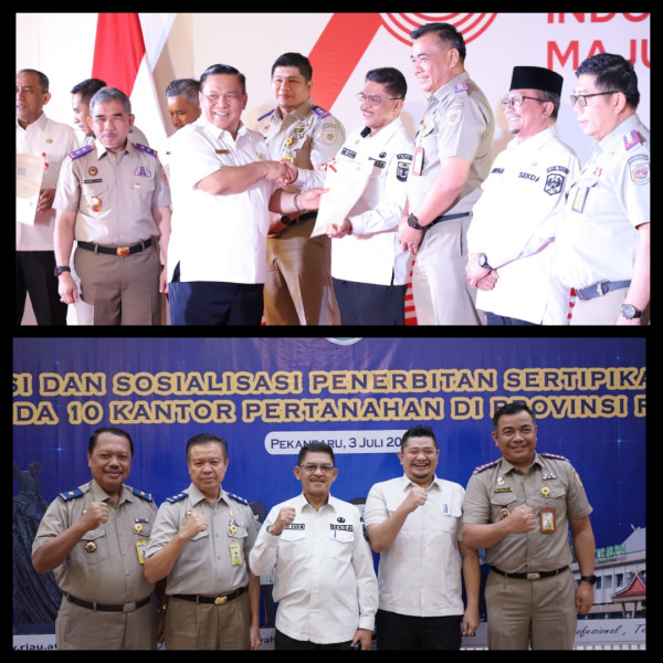 ATR/BPN Kabupaten Pelalawan Launching Sertifikat Elektronik