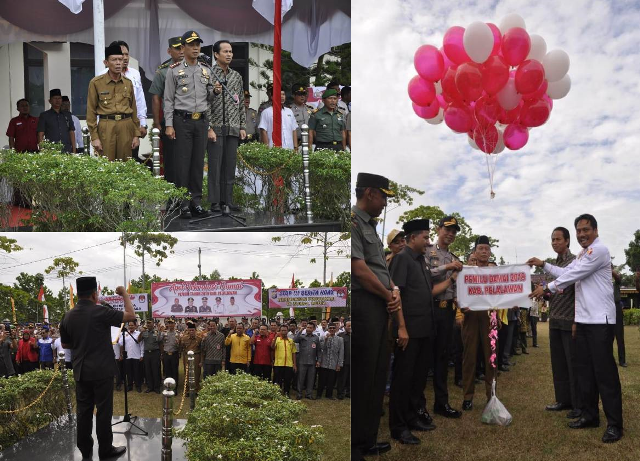 Polres Pelalawan Gelar Apel Deklarasi Pemilu Damai 2019