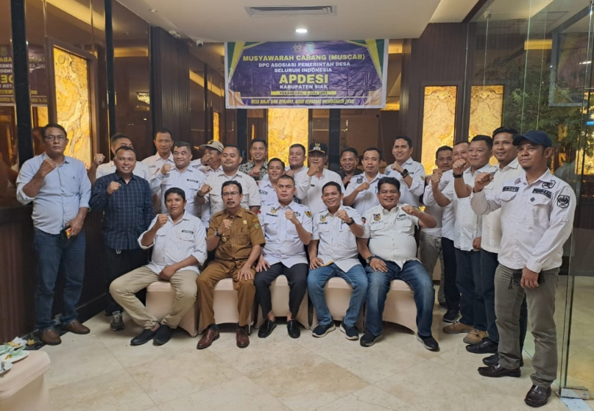 Arizal Penghulu Pinang Sebatang Terpilih Jadi Ketua APDESI Siak