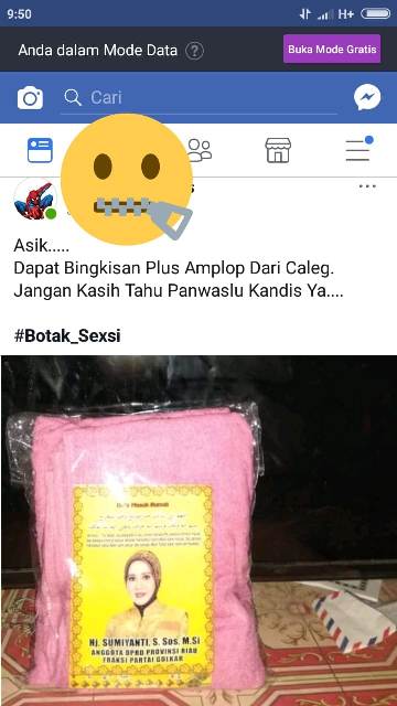 Viral.. Beredar di Medsos, Caleg Golkar Bagi-Bagi Bingkisan Plus Amplop