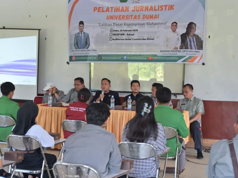 Bekerjasama Dengan Universitas Dumai, PWI Dumai Gelar Pelatihan Jurnalistik untuk Mahasiswa