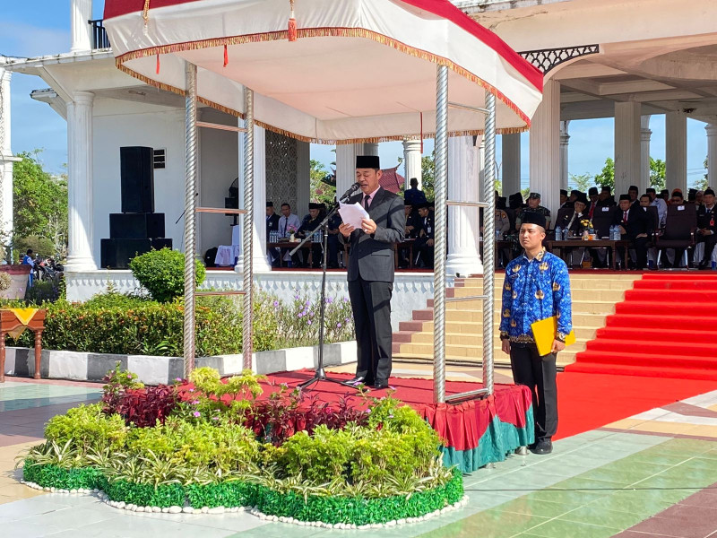 Peringati Hari Otda Ke 27 & Hardiknas ,Bupati Afrizal Sintong Sampaikan Amanat 2 Menteri