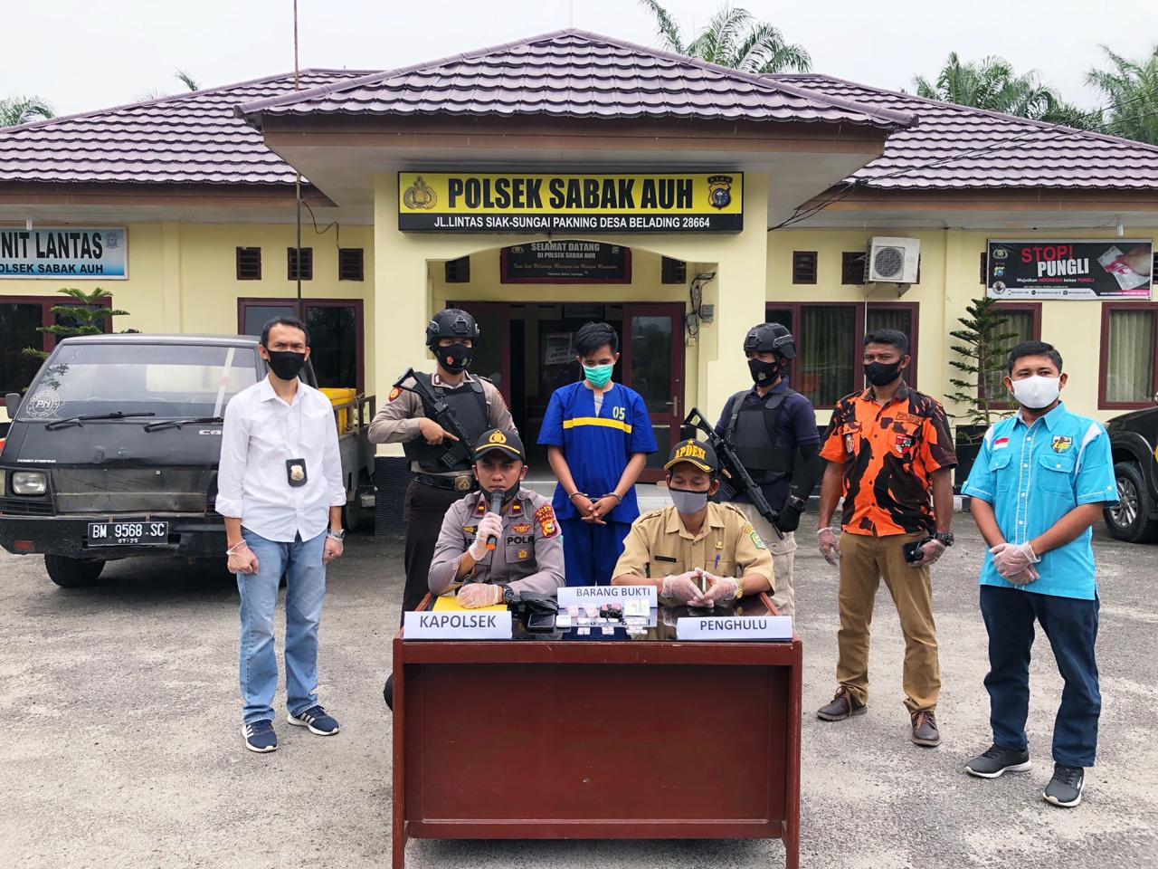 Edarkan Narkoba, Pedagang Ikan Ditangkap Polsek Sabak Auh Polres Siak