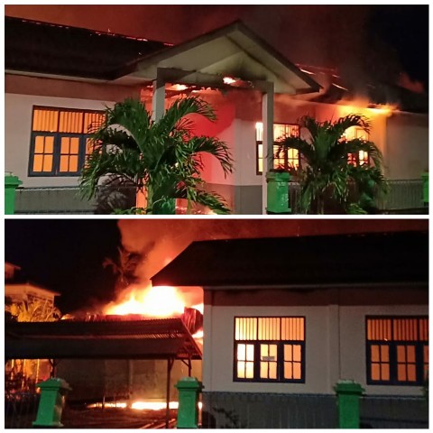 Maghrib Tadi,  SMPN 1 Kuala Kampar Terbakar