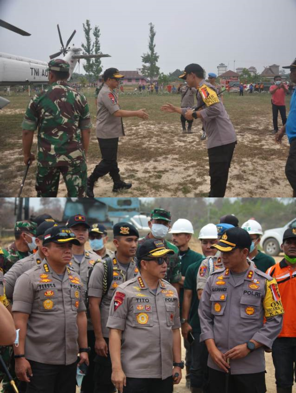 Tinjau Karhutla di Pelalawan, Ini Pesan Kapolri