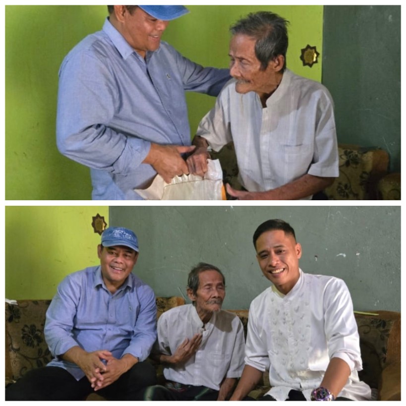 Senator Riau DPD-RI H. Abdul Hamid Berikan Bantuan Ke Lansia Miskin Atan Napuh