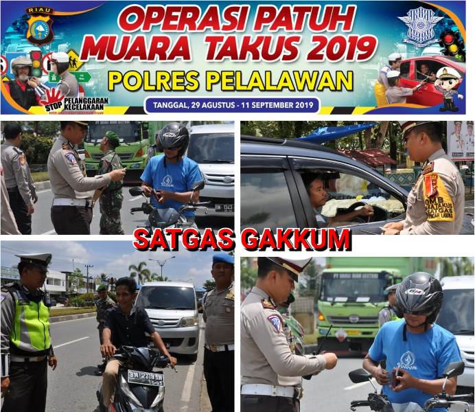 Hari Pertama Operasi Patuh 2019, Sat Lantas Polres Pelalawan Keluarkan 44 Surat Tilang