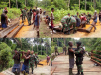 TNI Bersama Warga Perbaiki Jembatan Yang Rusak di Pedalaman Papua