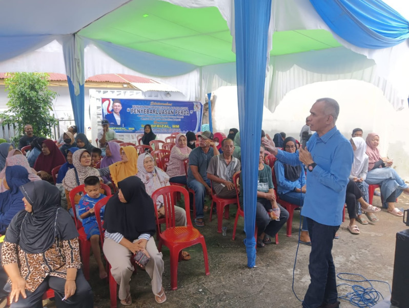 Sosialisasikan Pajak dan Retribusi daerah, Nofrizal Sambangi Msyarakat Tanjung Rhu