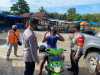 Polsek Sungai Mandau Bagikan Masker ke Pengunjung Pasar Muara Kelantan